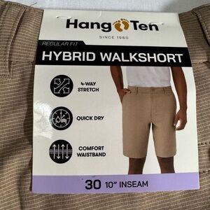 Hang Ten Men's Beige Hybrid Walkshorts